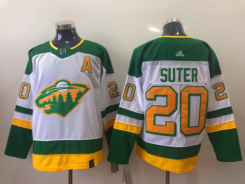 Men's Minnesota Wild Ryan Suter #20 White Breakaway Jersey